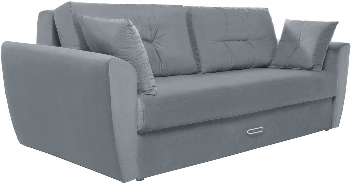 Диван-кровать Амстердам Люкс, 160х195, еврокнижка, независимый пружинный блок, велюр, серый