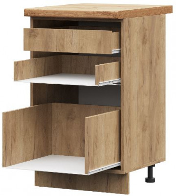 ШН2ВЯ 500 корпус шкаф нижн. с 2 ящ (0,5х0,844х0,478) б/ст дуб крафт золото