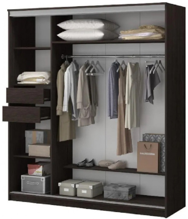 Шкаф-купе Альянс 2000 (Дуб крафт/ Графит)