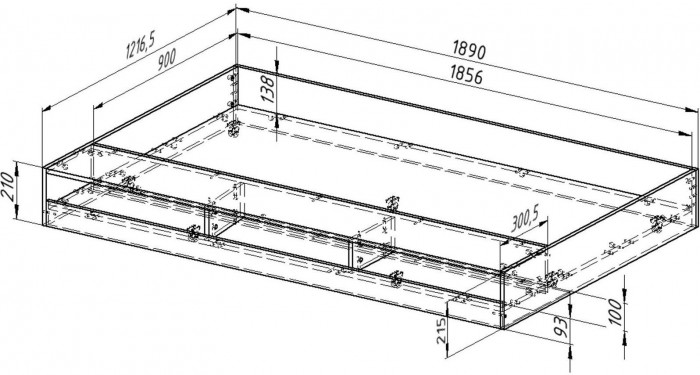 Двухъярусная кровать Гранада 1КВ (Ирландский дуб, Белый)
