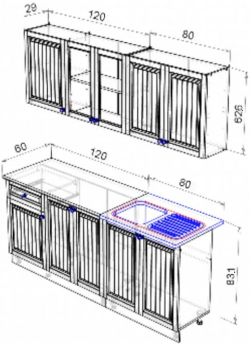Кухня МДФ Хозяюшка 2000, Фисташка