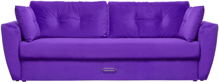 Диван-кровать Амстердам Люкс, 160х195, еврокнижка, пружинный блок, велюр, фиолетовый
