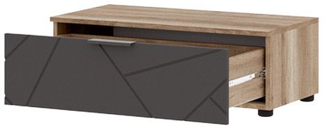 Даллас ТБ 02 Тумба (0,802х0,278х0,402) дуб каньон/МДФ софт графит