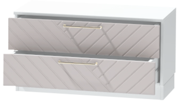 Тумба-5 прикроватная напольная "Иннэс-7", Белый/Грэй софт