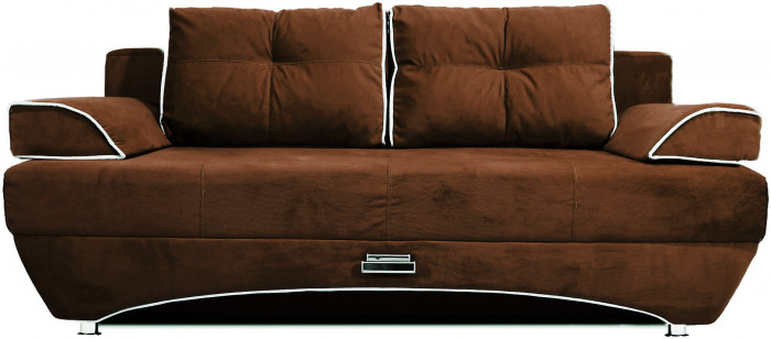 Диван-кровать раскладной еврокнижка прямой Валенсия велюр, цвет бежевый