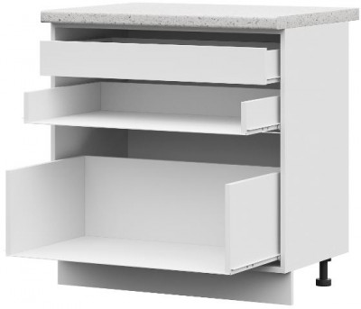 ШН2ВЯ 800 корпус шкаф нижн. с 2 ящ (800х844х478) б/ст белый