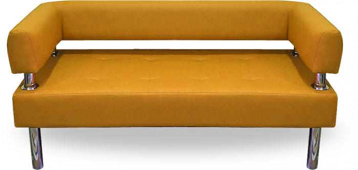 Диван Бизнес 160, экокожа, черный