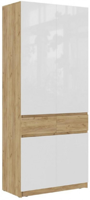 Модульная прихожая Роджина, комп.4 (Графит, Крафт золотой)