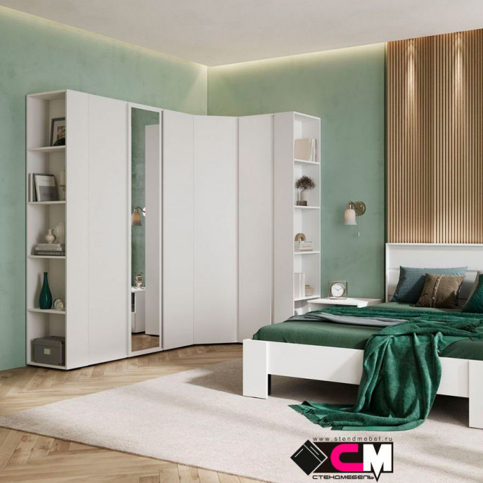 Хелен ПН 01 Пенал закрытый (0,400х2,100х0,460) белый/дуб крафт золото