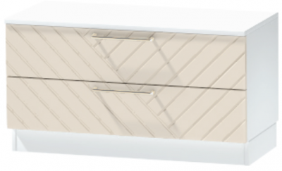 Тумба-5 прикроватная напольная "Иннэс-7", Белый/Тирамису матовый