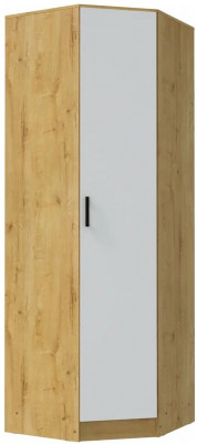 Шкаф угловой ЛДСП Эра (Дуб вотан/Белый глянец)