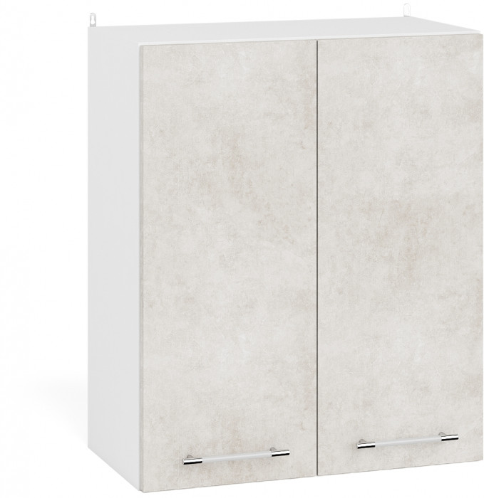 Кухня Мебель--24 ШВГ600 Шкаф горизонтальный 60 см., цвет корпус белый/фасад МДФ бетон лофт бежевый, ШхГхВ 60х32х36 см.