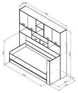 Дельта-21.03 Детская кровать с антресолью, Салатовый