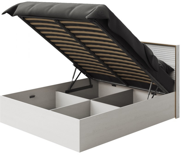 Кровать 160х200 "Монтиз" с подъемным основанием - Персидский жемчуг/Шаде песочный