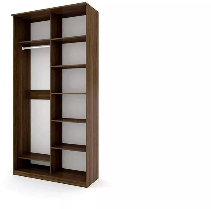 Шкаф купе Модерн 1190х600 2-х дверный 2-х секционный фотопечать №4 венге