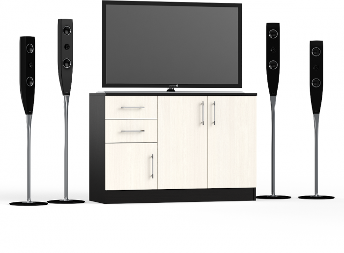 Комод СВК № 3, цвет венге/дуб лоредо, ШхГхВ 120х44х87 см. (Комод Стандарт № 3)