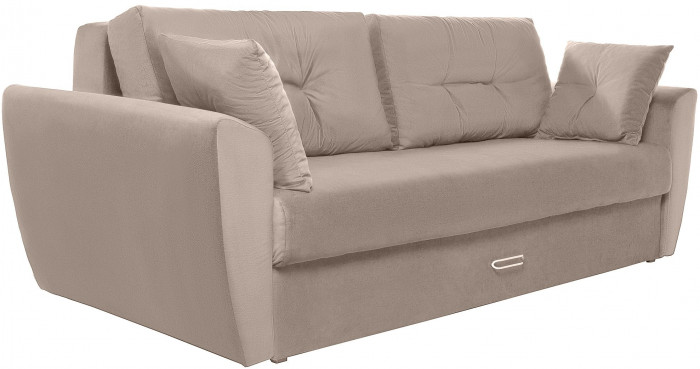 Диван-кровать Амстердам Люкс, 150х195, еврокнижка, независимый пружинный блок, велюр, бежевый