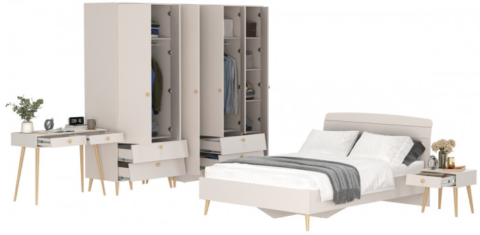 Афина Спальня 40-1400, кашемир серый