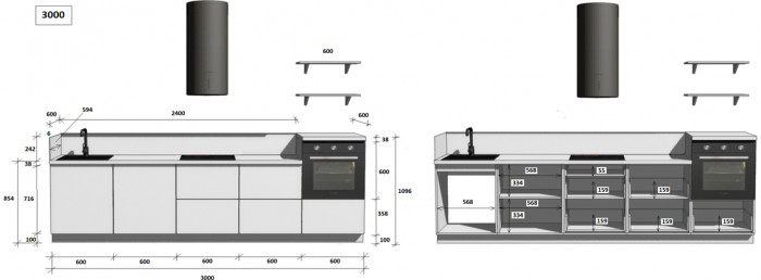 КГ 3000 ПВХ, Белый софт матовый Арника РМ в.6