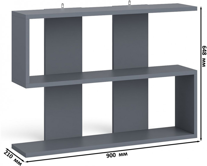 Мори Стол компьютерный МС-1 правый + Комод МК700.5 + Полка 900, цвет графит/белый, ШхГхВ 160,4х50х209,6 см., НЕ универсальная сборка