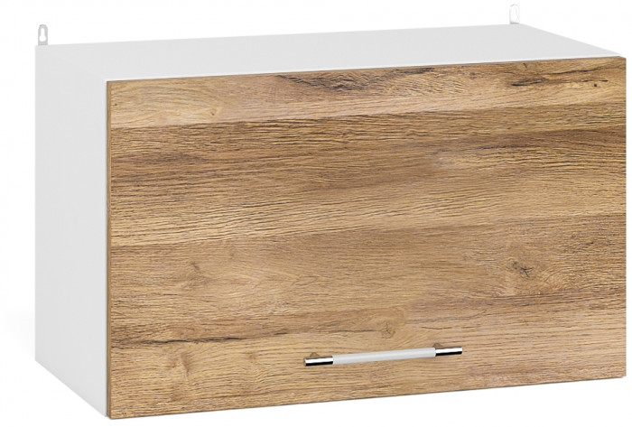 Кухня Мебель--24 ШВГ600 Шкаф горизонтальный 60 см., цвет корпус белый/фасад МДФ дуб вотан, ШхГхВ 60х32х36 см.