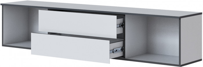 Амара Тумба ТВ белый/серый графит