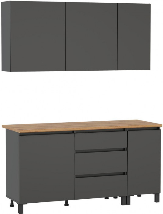 Кухня София 1600 диамант серый