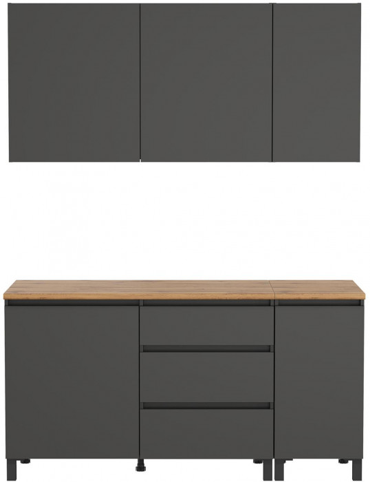 Кухня София 1600 диамант серый