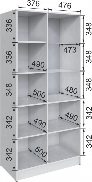 Шкаф Мадрид (0,9) с 1 витриной, Белый