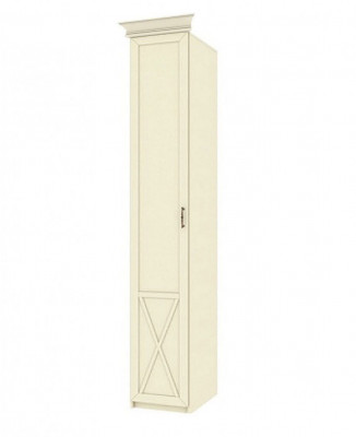 Бэль 21 Шкаф однодверный гл.414 + Карнизы 402/424 Слоновая кость