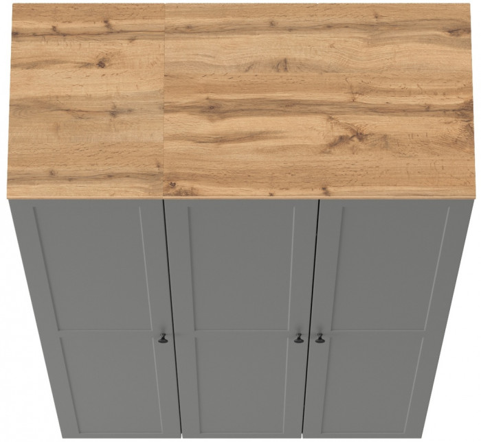 Остин Набор шкафов 01, цвет серый графит/дуб крафт золотой, ШхГхВ 120х54,3х229,6 см., универсальная сборка