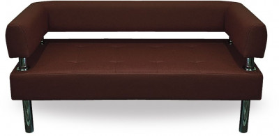 Диван Бизнес 160, экокожа, коричневый