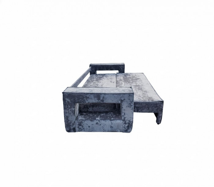 Диван-кровать Лофт Люкс Плюш с подсветкой, еврокнижка, независимый пружинный блок, 140х195, серый