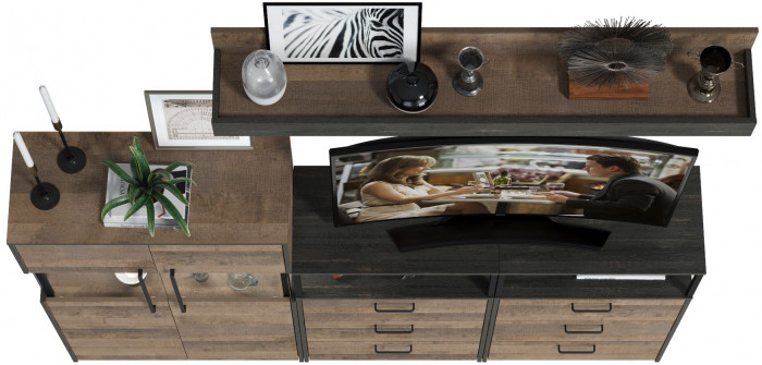 Трувор Гостиная 009, дуб гранж песочный/интра