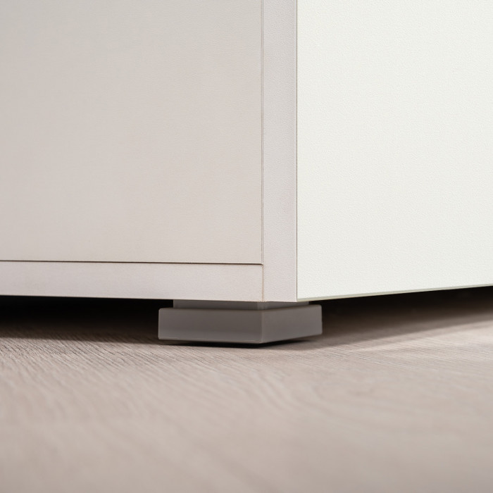 Октава Набор шкафов 45, цвет белый шагрень/дуб крафт золотой/фасады МДФ белый шагрень, ШхГхВ 128,8х35,3х197,6 см., универсальная сборка