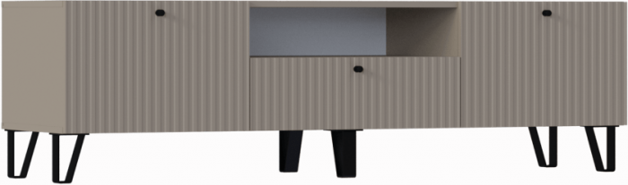 Оливия Тумба ТВ (малая) (Графит Софт, Графит)