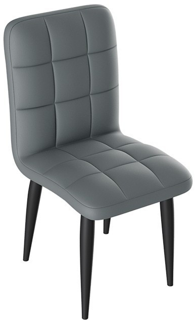 Франк ДП 2-17 Стул (конус) (Черный матовый/Микровелюр Серый)