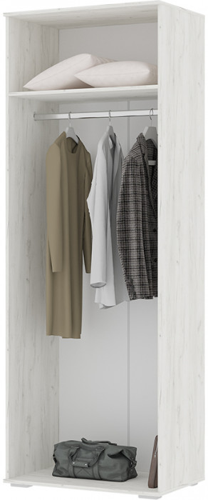 НЕЛЬСОН ШК 04 (СОЛО-4) Шкаф (0.800х2,200х0,500) дуб крафт белый/дуб крафт белый