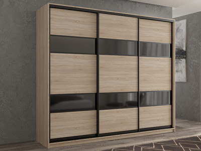 Шкаф-купе Кааппи 7 Сонома Светлый 240х45х230 см