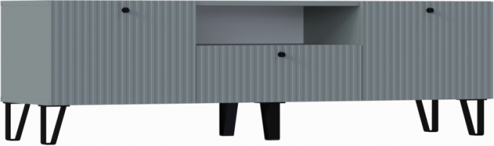 Оливия Тумба ТВ (малая) (Белый глянец, Белый)