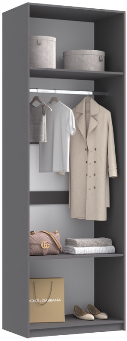 Шкаф 2-х створчатый Марвэл, Графит/Браш графит