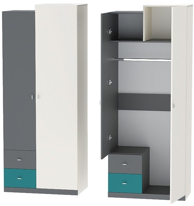 Модульная детская Клео набор 3 (Графит/Миндаль/Солнечный)