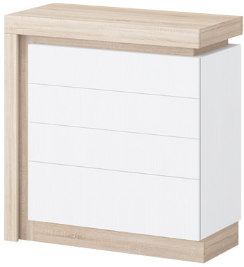 Астра Модульная Спальня, композиция 1, Белый глянец/Сонома