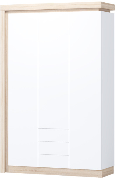 Астра Модульная Спальня, композиция 1, Белый глянец/Сонома