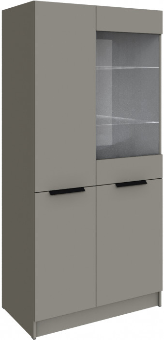 Шкаф Мадрид (0,9) с 1 витриной, Мокко