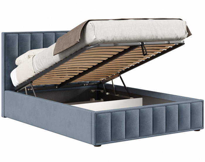 Кровать с подъёмным механизмом 1400 Анкона, темно-серый