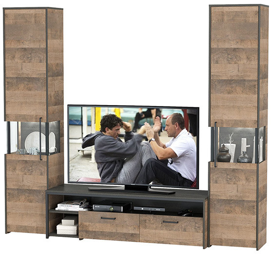 Трувор Гостиная 018, дуб гранж песочный/интра