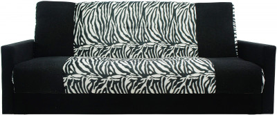 Раскладной диван-кровать, прямой, книжка, велюр, Честер зебра 140