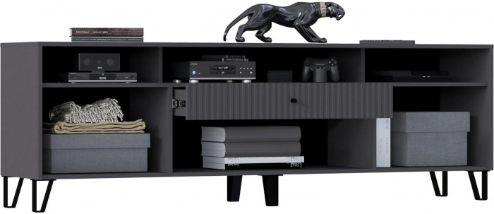 Модульная гостиная Оливия, композиция 3 (Графит, Графит Софт)