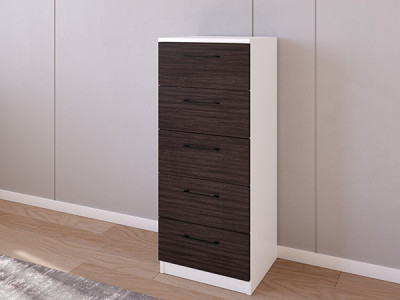 Комод 02/16 45х40х110 Белый/Венге